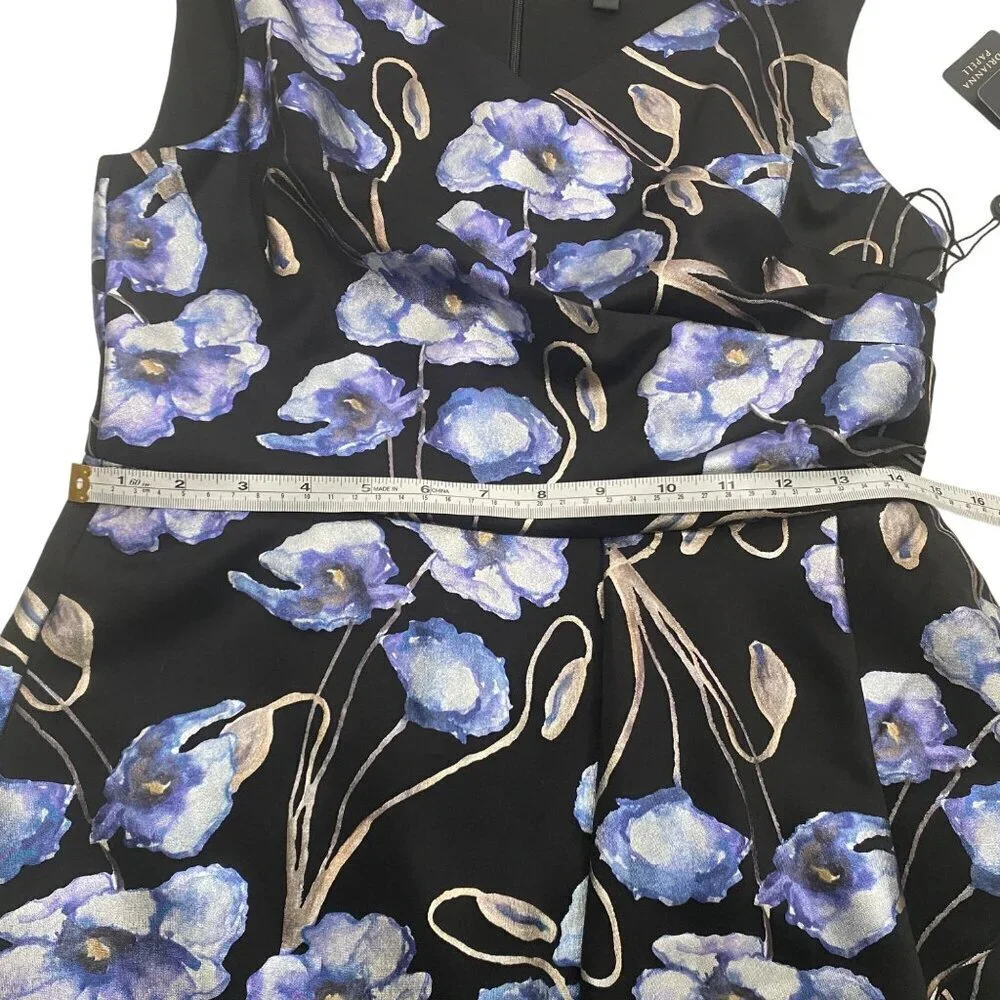 Adrianna Papell metallic print crepe sheath dress knee length women’s 6 NWT - Picture 14 of 16